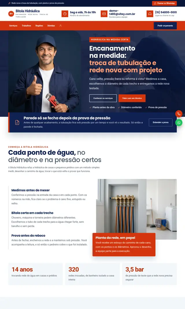 Prévia do modelo Bitola para Encanador