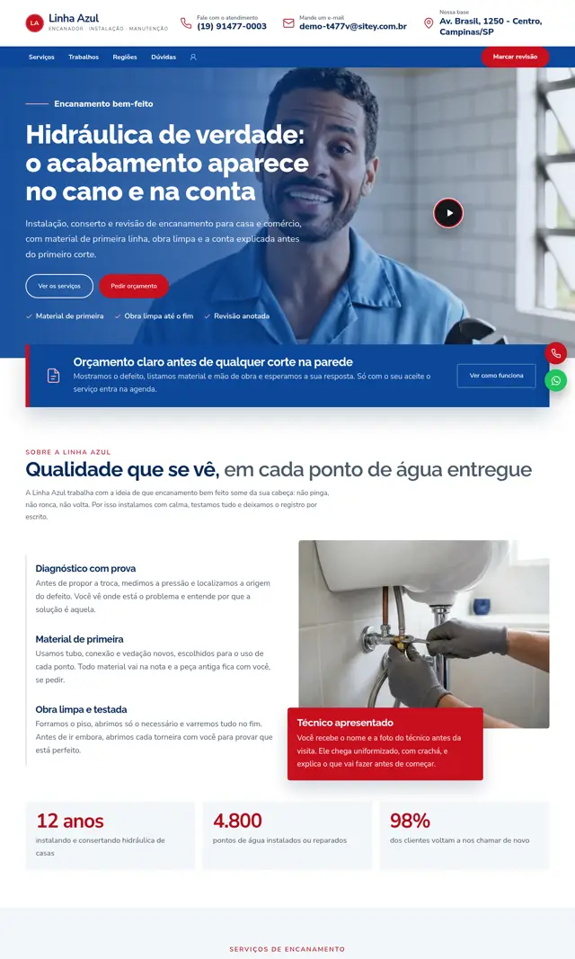Prévia do modelo Engate V para Encanador