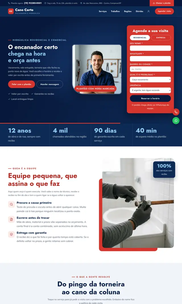 Prévia do modelo Registro para Encanador
