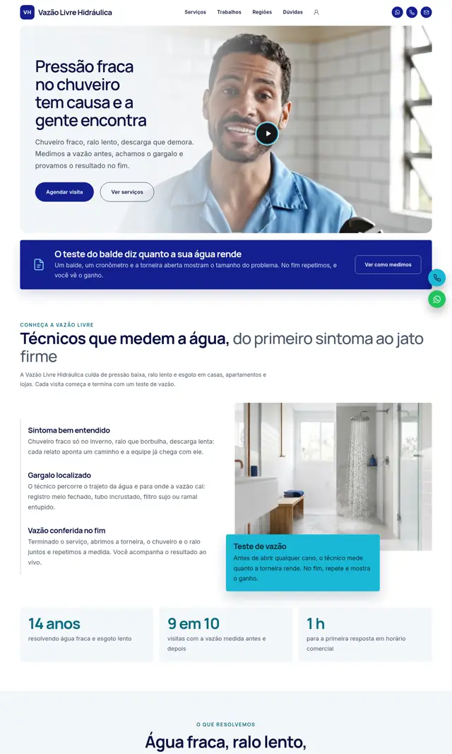 Prévia do modelo Vazão Livre V para Encanador