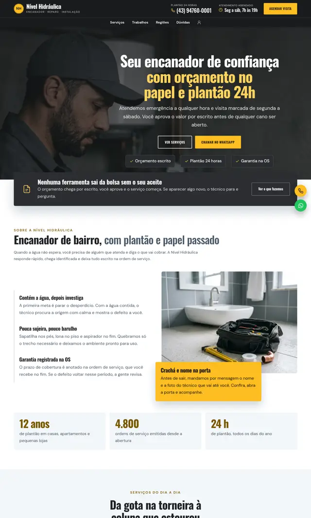 Prévia do modelo Vedante para Encanador