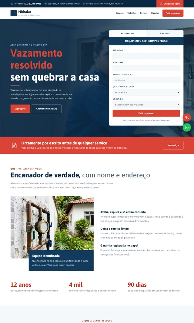 Prévia do modelo Bica para Encanador