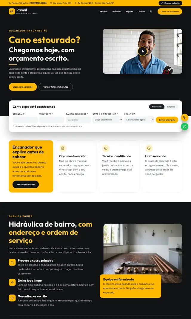 Prévia do modelo Flange V para Encanador