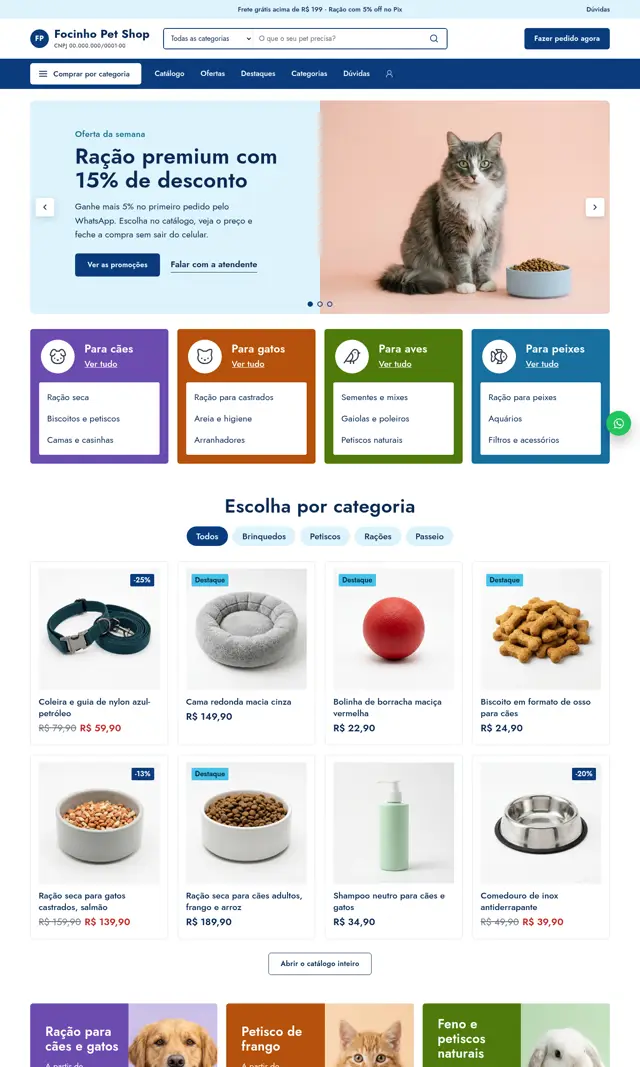 Prévia do modelo Focinho para Loja Virtual
