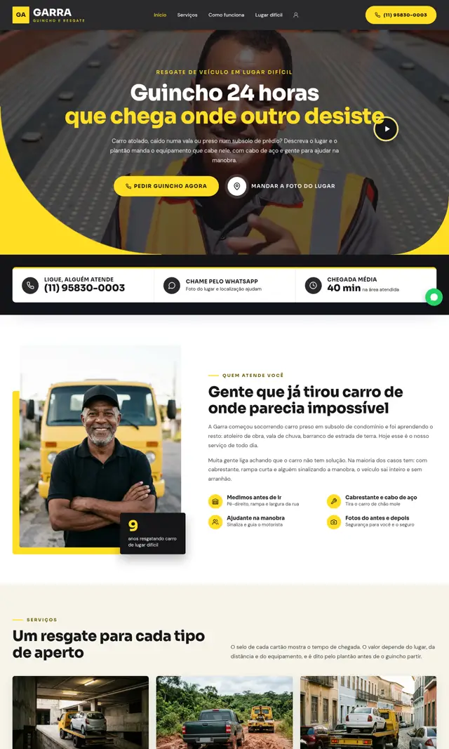 Prévia do modelo Garra V para Guincho