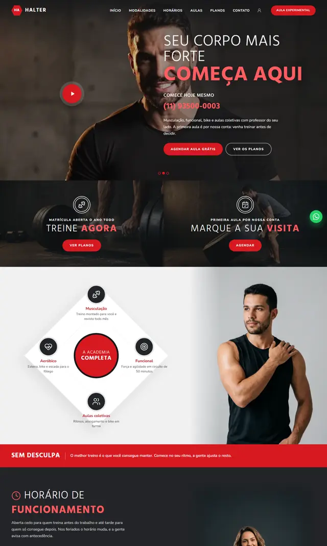 Prévia do modelo Halter V para Academias