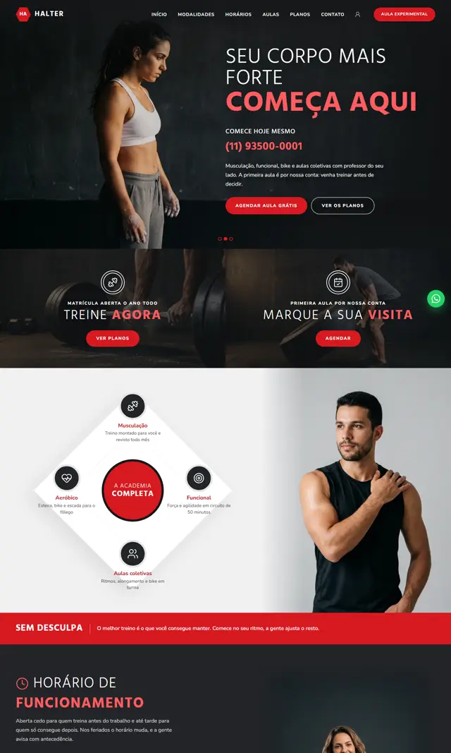 Prévia do modelo Halter para Academias