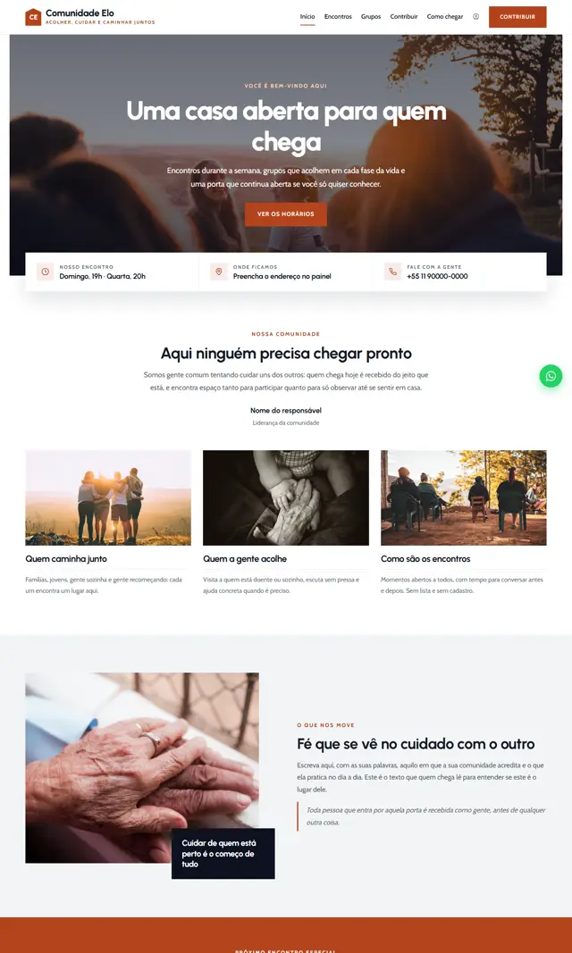 Prévia do modelo Elo para Igrejas e Organizações Religiosas
