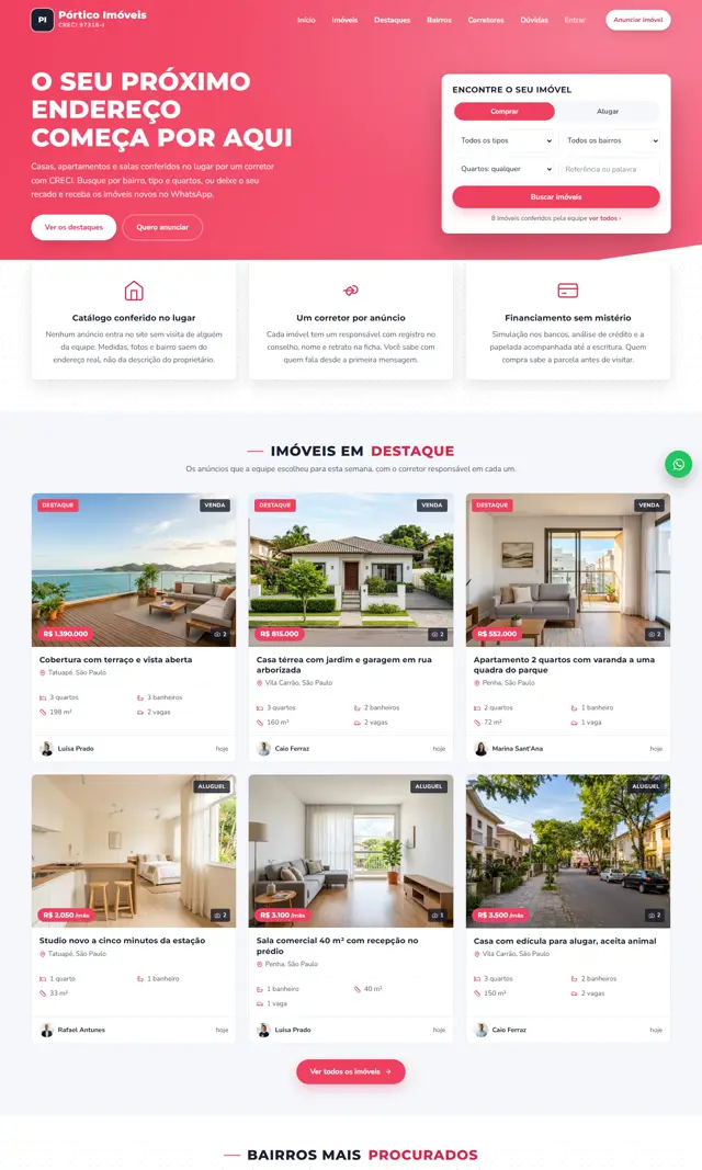 Prévia do modelo Pórtico para Imobiliárias e Corretores