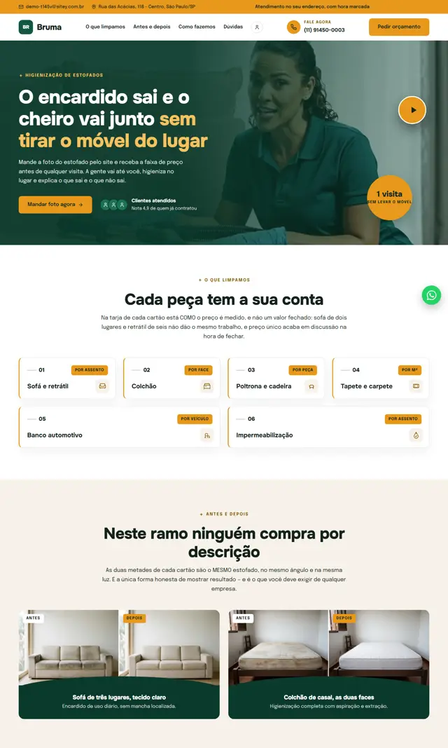 Prévia do modelo Bruma V para Limpeza de Estofados