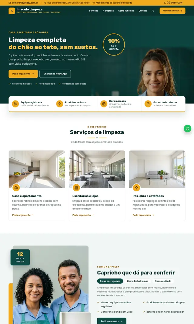 Prévia do modelo Imaculo para Limpeza Profissional