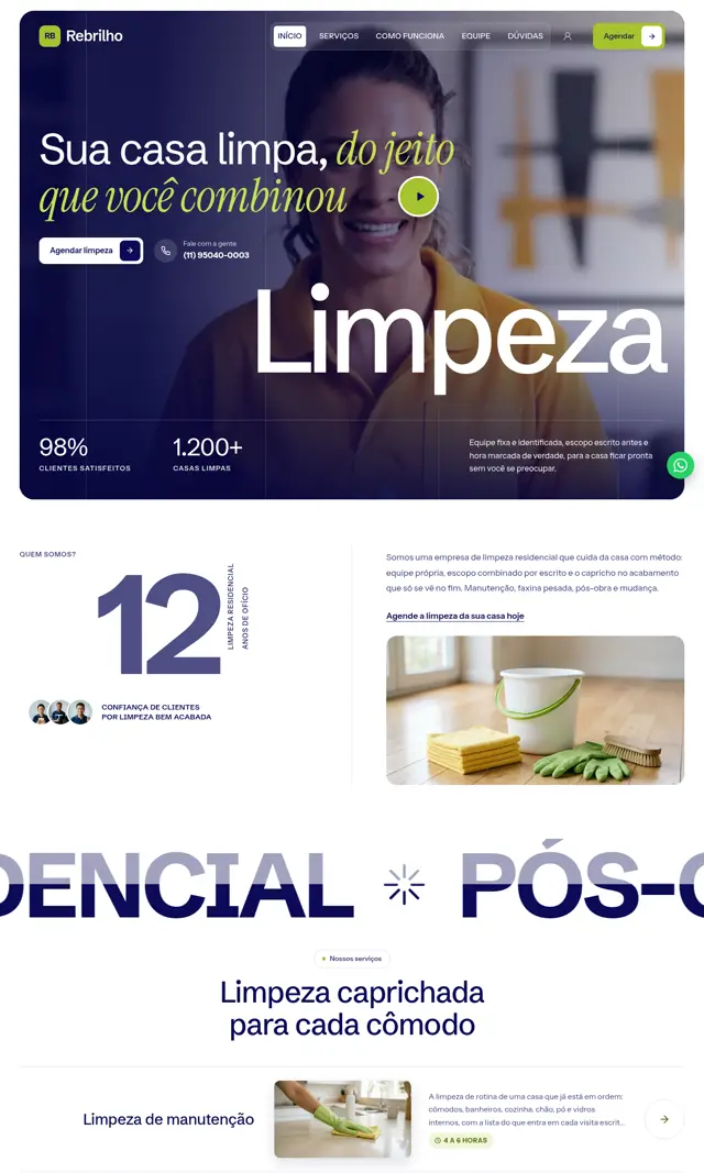 Prévia do modelo Rebrilho V para Limpeza Residencial