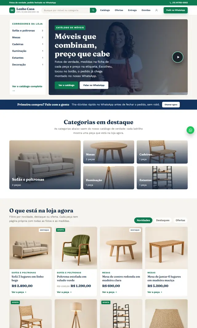 Prévia do modelo Lenho V para Loja Virtual
