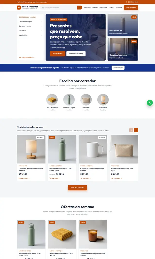 Prévia do modelo Sacola V para Loja Virtual