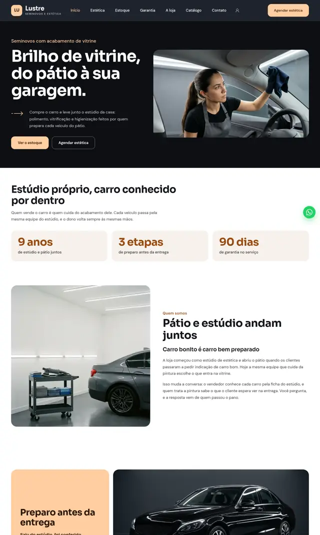 Prévia do modelo Lustre para Automóveis e Concessionárias
