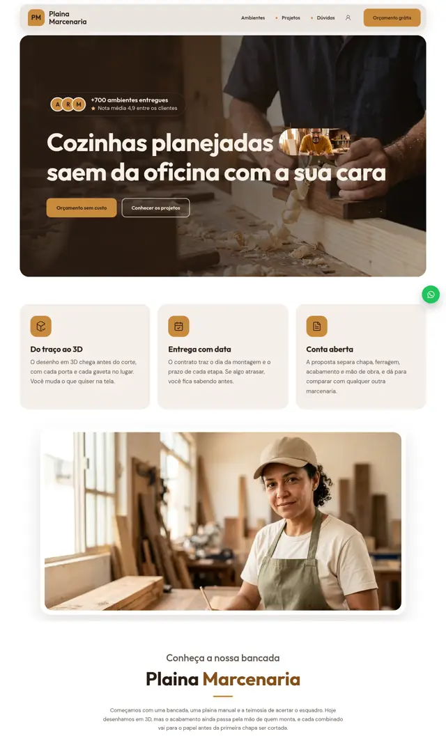 Prévia do modelo Plaina para Marcenaria e Móveis Planejados