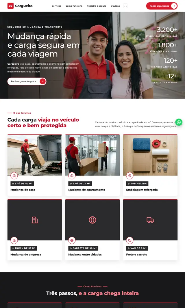 Prévia do modelo Cargueiro para Mudanças