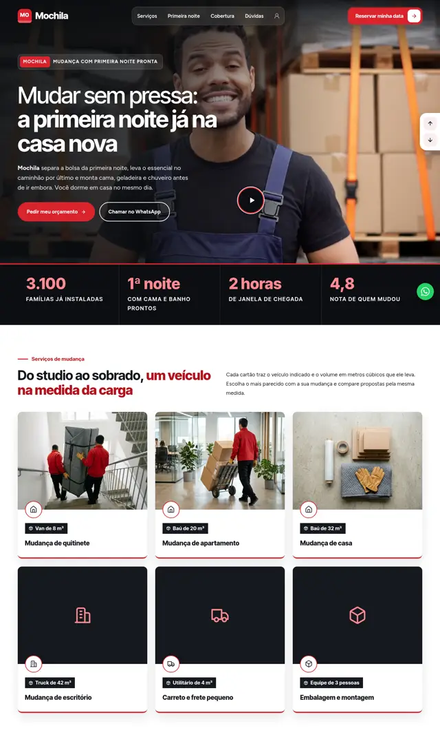 Prévia do modelo Mochila V para Mudanças