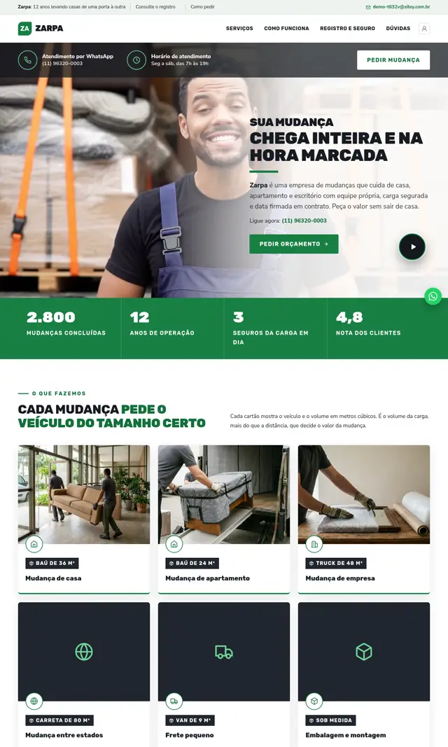 Prévia do modelo Zarpa V para Mudanças