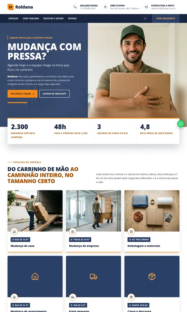 Prévia do modelo Roldana para Mudanças