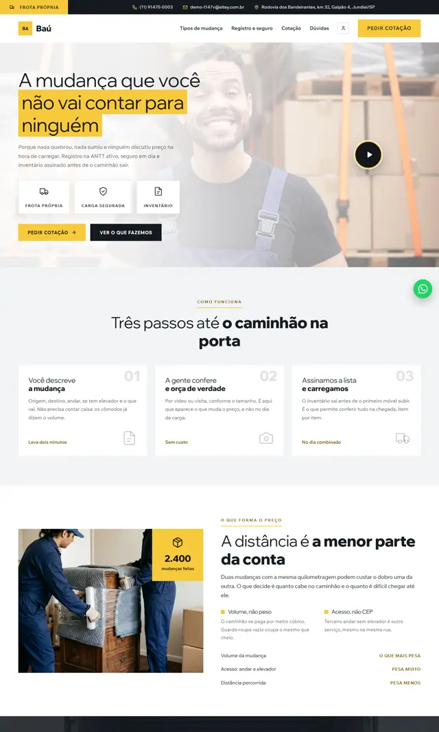 Prévia do modelo Baú V para Mudanças