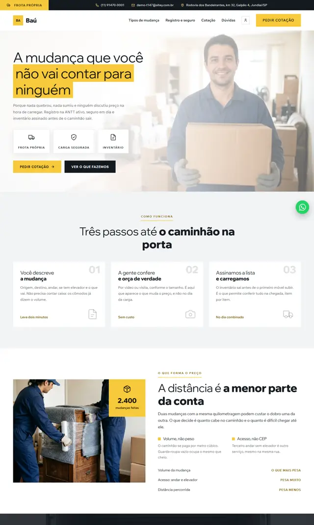 Prévia do modelo Baú para Mudanças
