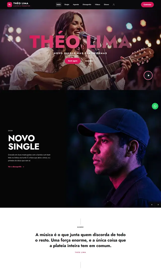 Prévia do modelo Timbre V para Rádios, Músicos e Artistas