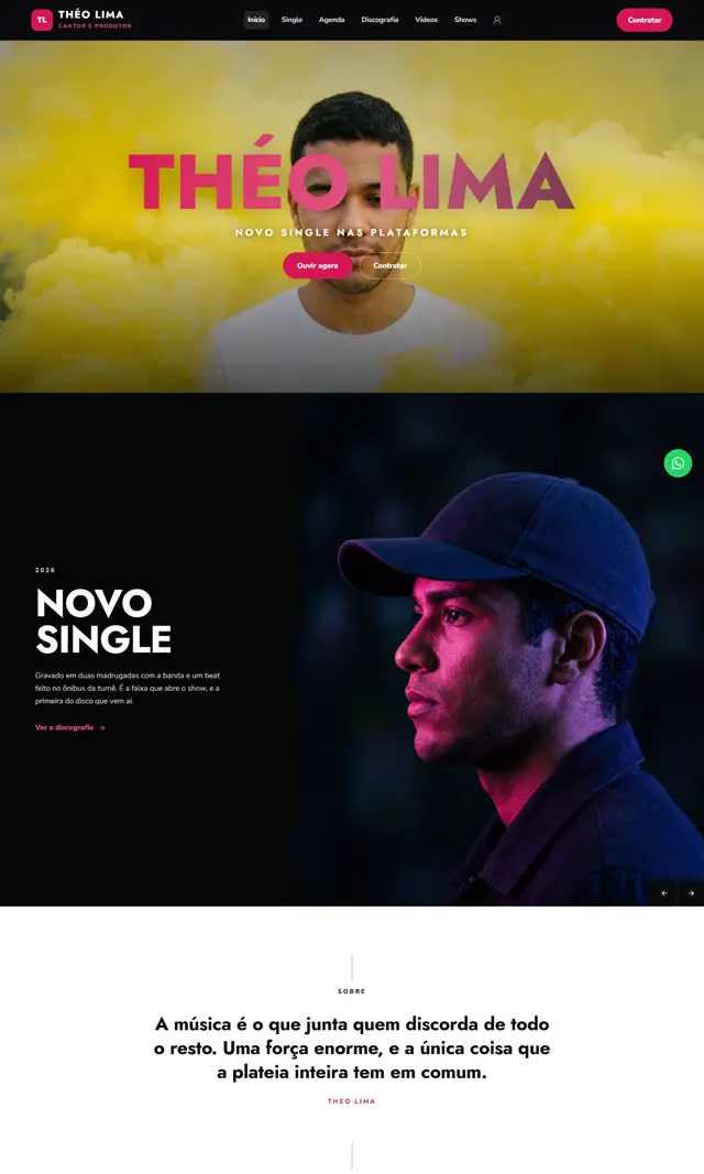 Prévia do modelo Timbre para Rádios, Músicos e Artistas