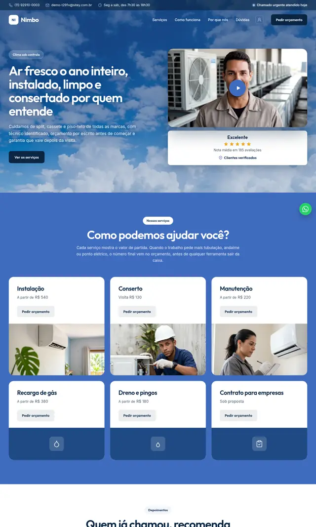 Prévia do modelo Nimbo V para Ar-Condicionado