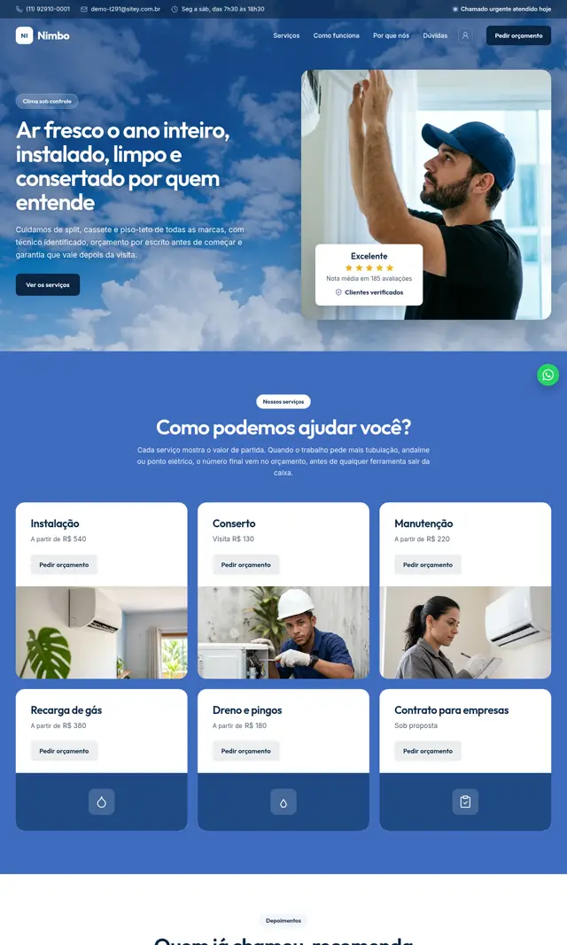 Prévia do modelo Nimbo para Ar-Condicionado