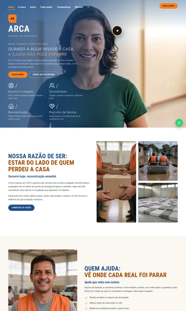 Prévia do modelo Arca V para ONGs e Instituições