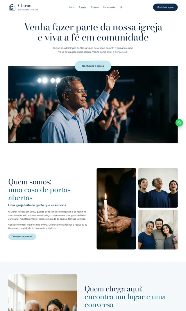 Prévia do modelo Clarim para ONGs e Instituições