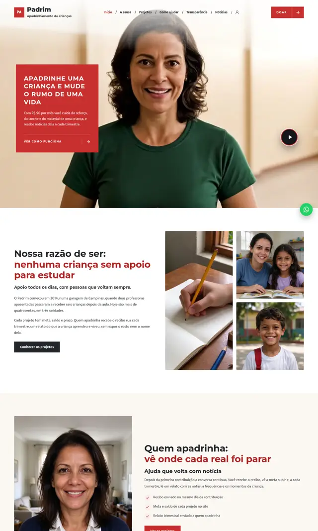 Prévia do modelo Padrim V para ONGs e Instituições