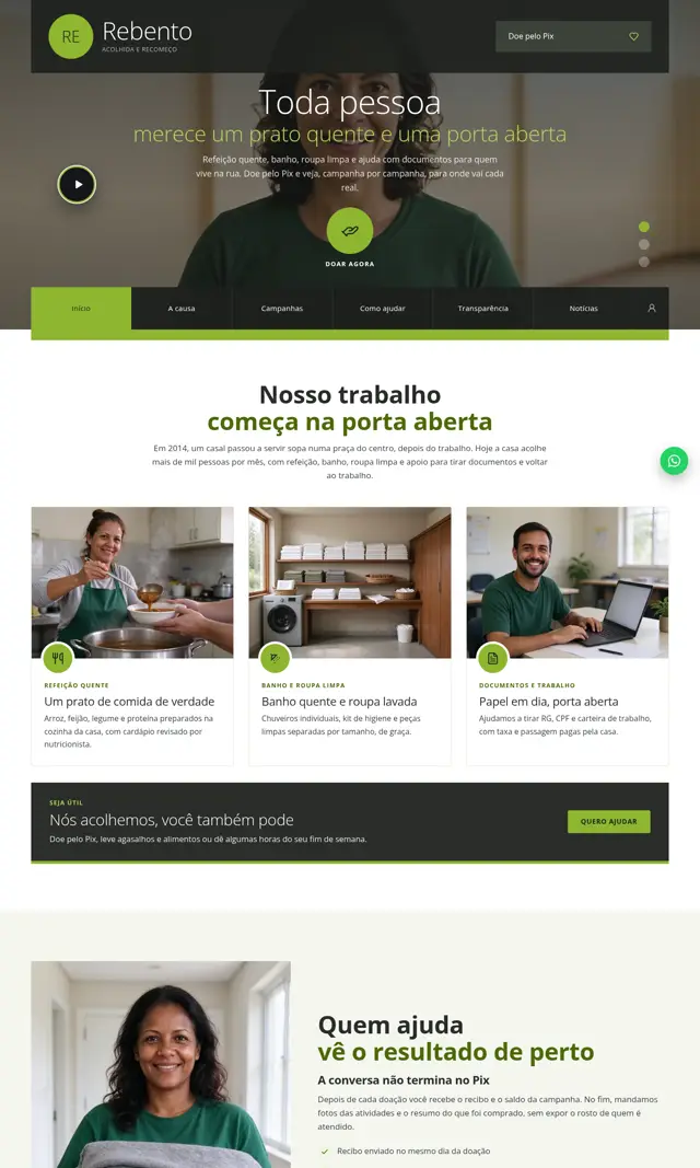 Prévia do modelo Rebento V para ONGs e Instituições