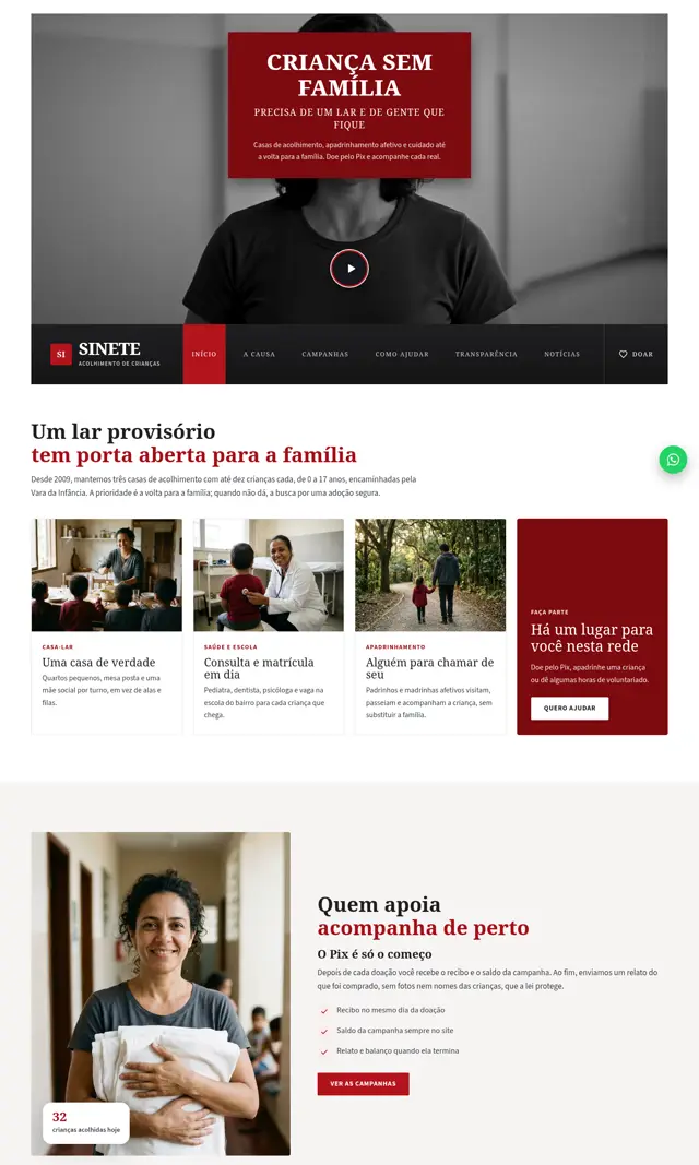Prévia do modelo Sinete V para ONGs e Instituições