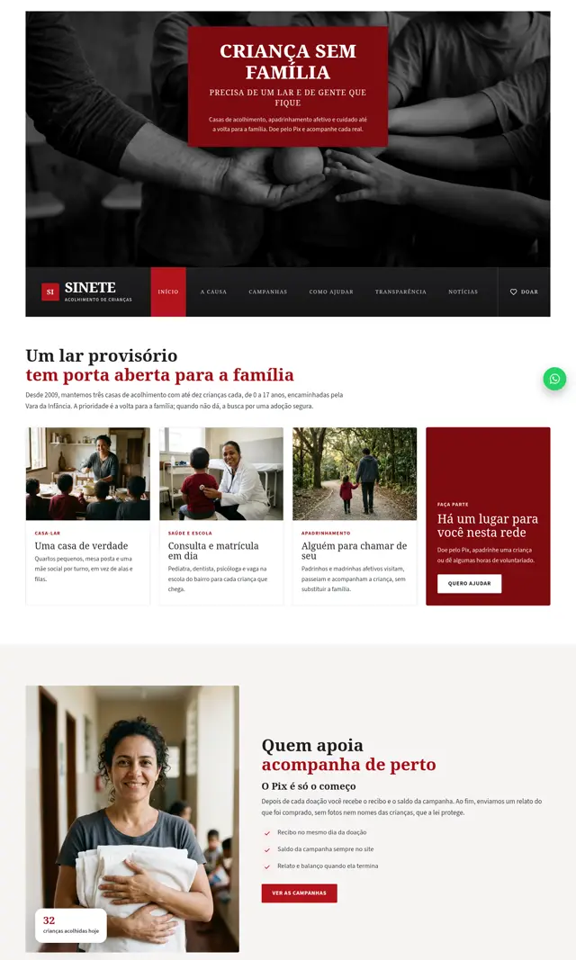 Prévia do modelo Sinete para ONGs e Instituições