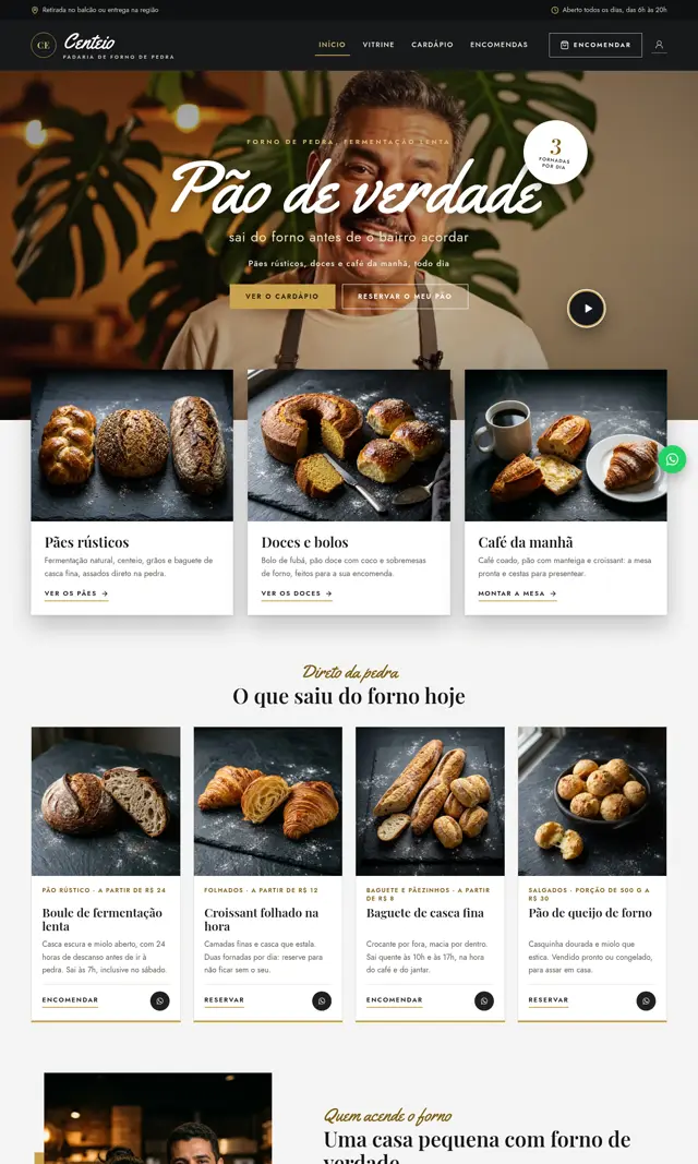 Prévia do modelo Centeio V para Restaurantes e Alimentação