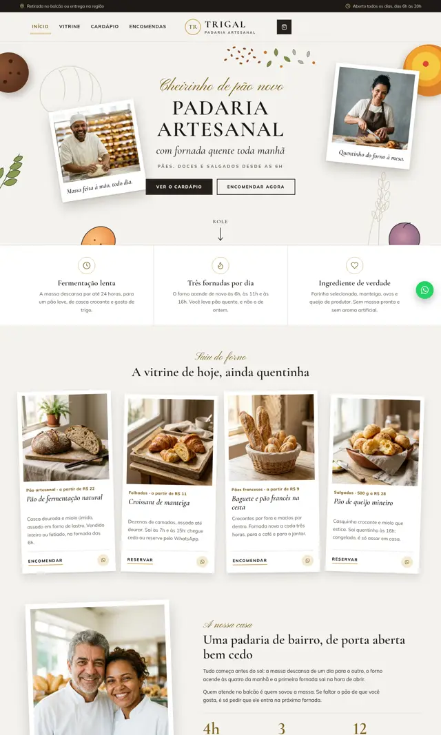 Prévia do modelo Trigal para Restaurantes e Alimentação