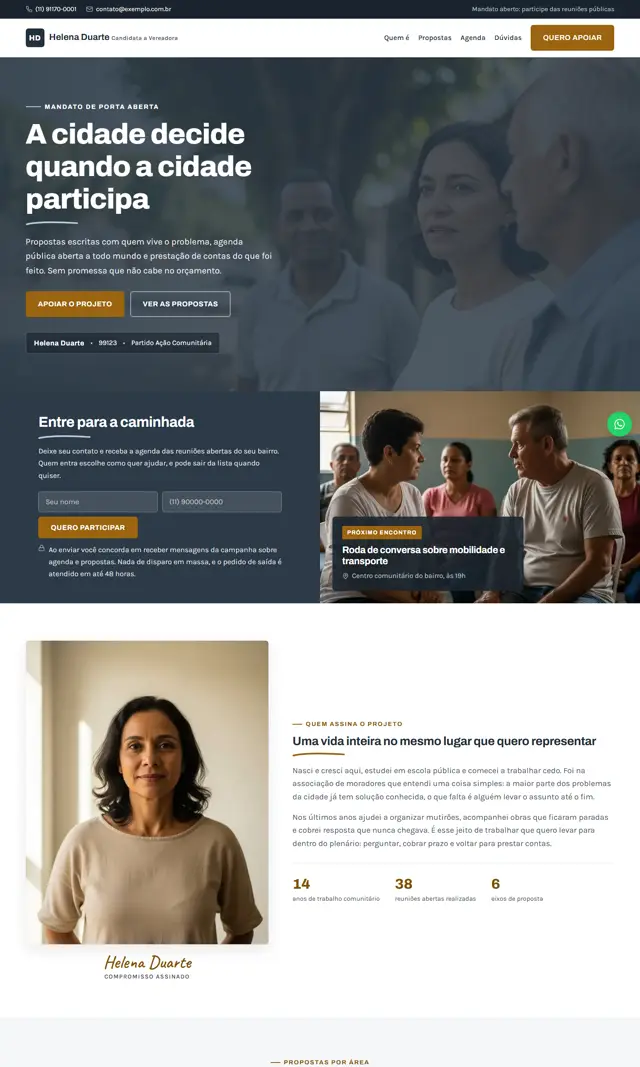 Prévia do modelo Praça para Políticos e Candidatos