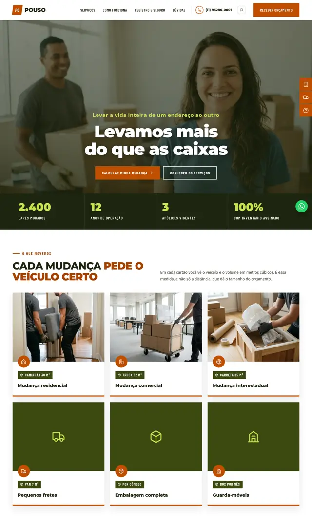 Prévia do modelo Pouso para Mudanças