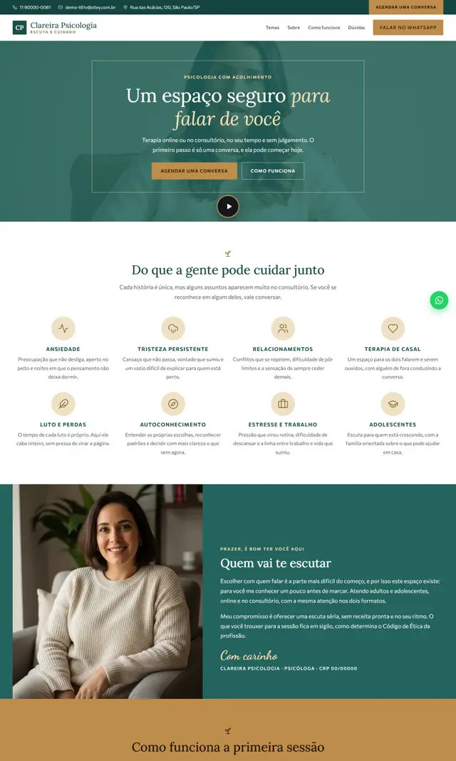 Prévia do modelo Clareira V para Psicólogos e Terapeutas