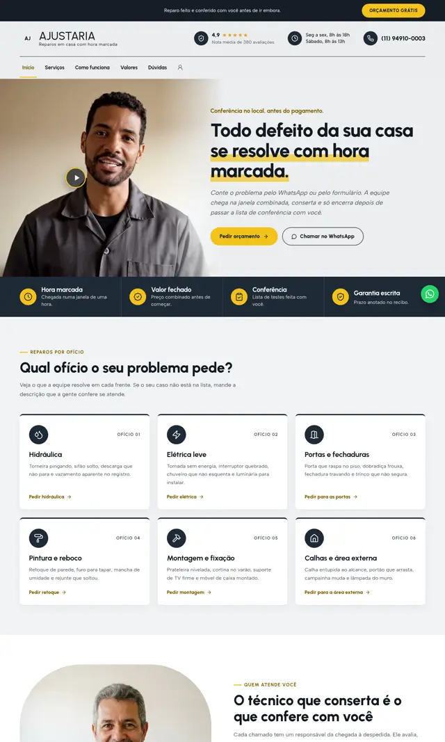 Prévia do modelo Ajustaria V para Reparos Residenciais