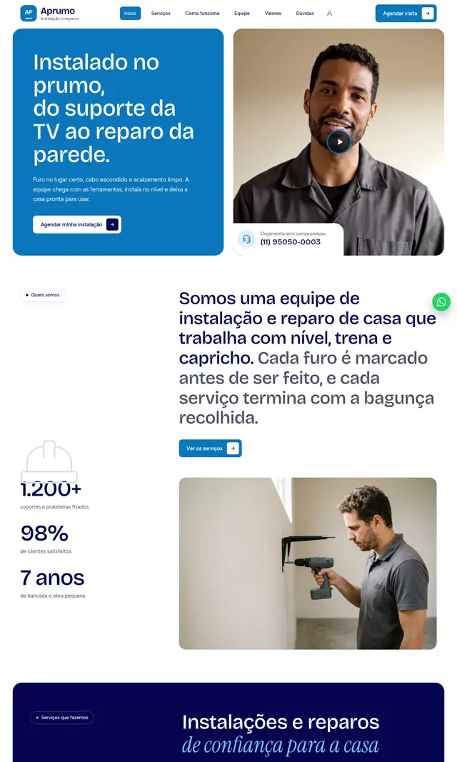 Prévia do modelo Aprumo V para Reparos Residenciais