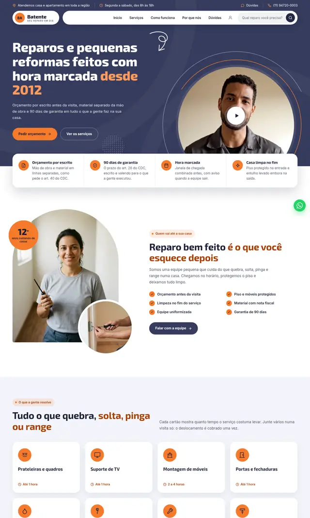 Prévia do modelo Batente V para Reparos Residenciais