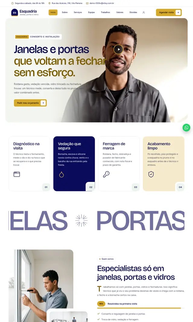Prévia do modelo Esquadria V para Reparos Residenciais
