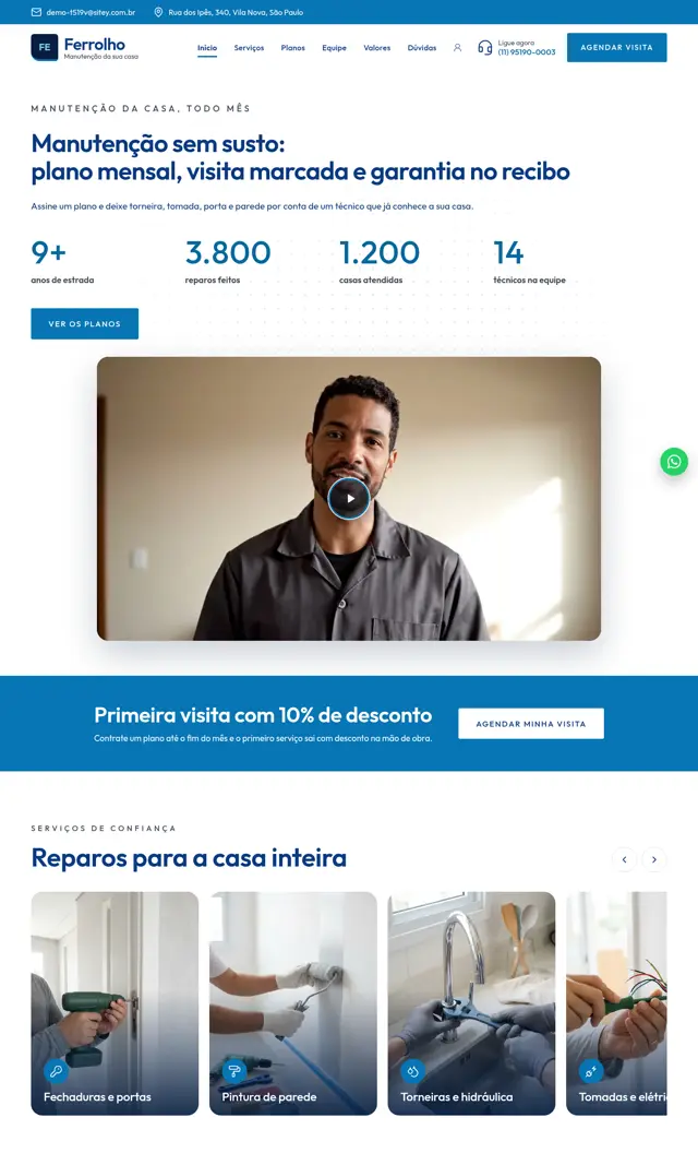 Prévia do modelo Ferrolho V para Reparos Residenciais