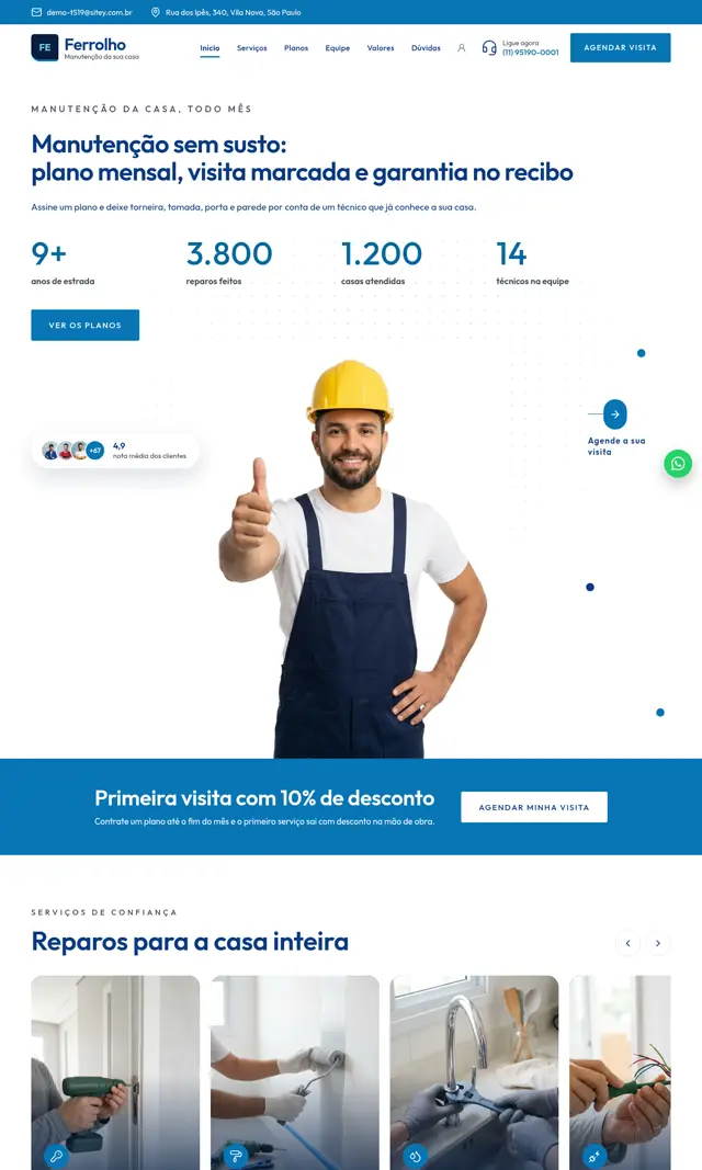 Prévia do modelo Ferrolho para Reparos Residenciais