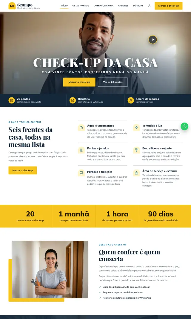 Prévia do modelo Grampo V para Reparos Residenciais