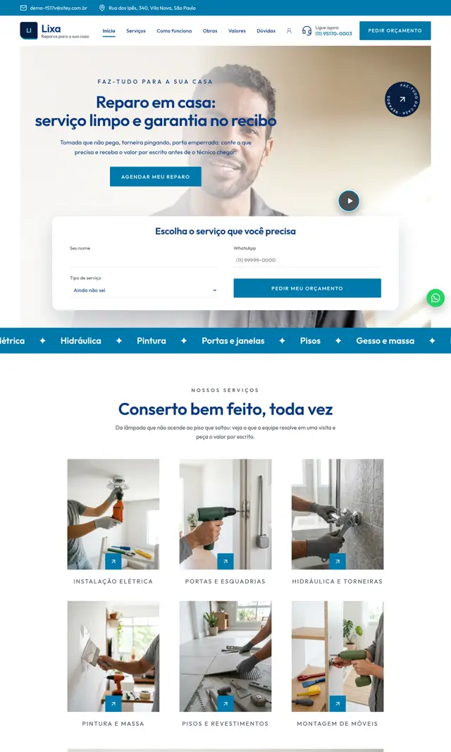 Prévia do modelo Lixa V para Reparos Residenciais