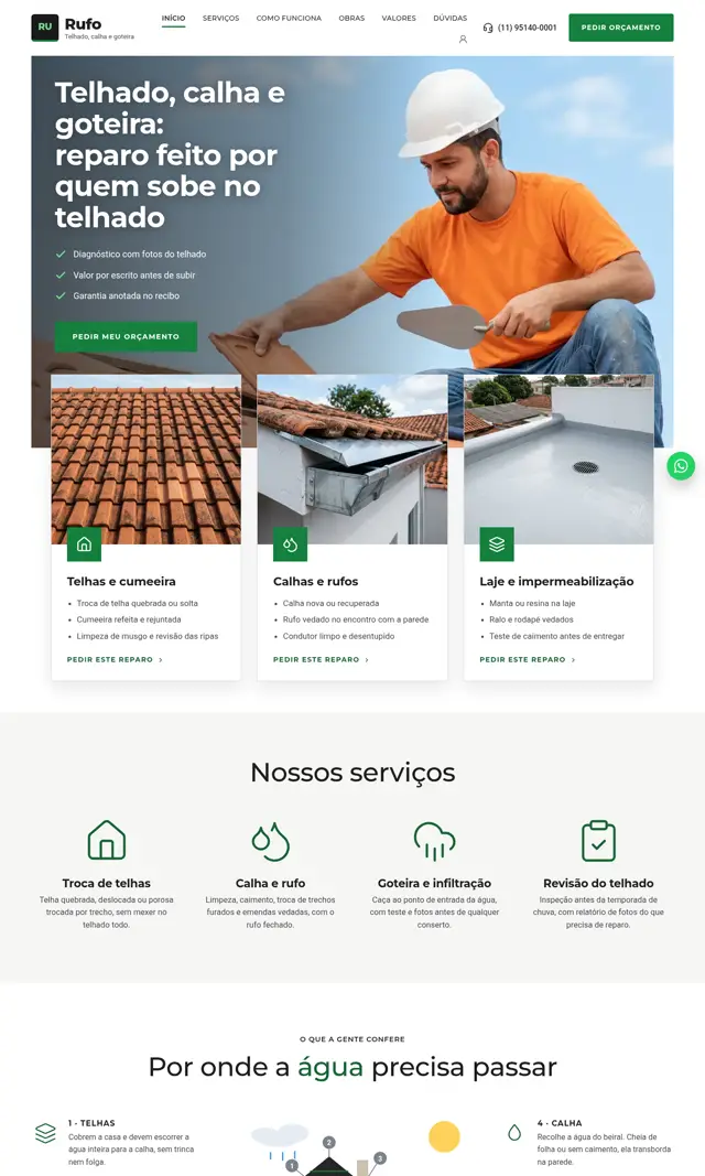 Prévia do modelo Rufo para Reparos Residenciais